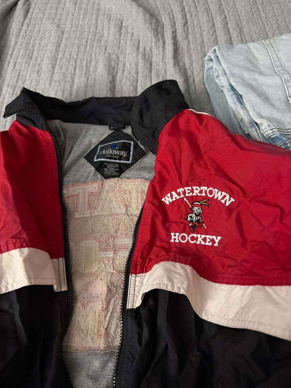 Vintage Holloway Watertown Hockey Colorblock Windbreaker Jacket